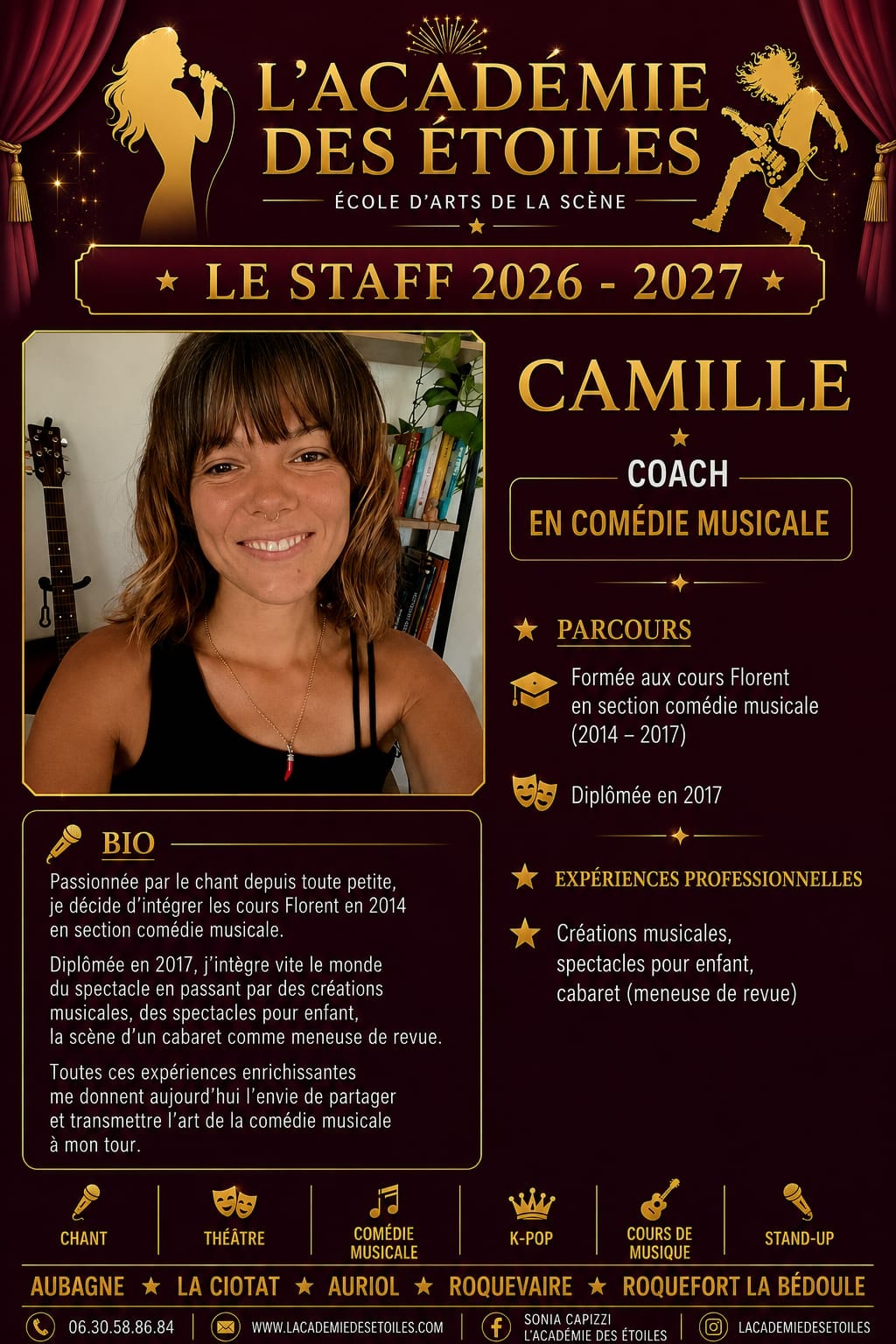 Affiche de présentation — Camille